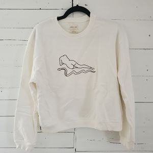 PALOMA WOOL sweater with novelty snake and lady embroidery